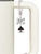 Silver Plated Card Suit - Black Spade - Bow Charm Accessory for Tumblers and Thermal Cups
