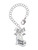 Silver Plated Large Good Luck Heart - Bow Charm Accessory for Tumblers and Thermal Cups