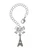 Black Nickeltone AB Crystal Eiffel Tower - Bow Charm Accessory for Tumblers and Thermal Cups