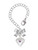 Silver Plated Large Light Purple Crystal Heart - Bow Charm Accessory for Tumblers and Thermal Cups