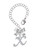Silver Plated Small Gelato Script Initial - X - Bow Charm Accessory for Tumblers and Thermal Cups