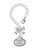 Silver Plated Keep Calm and Chive On - Bow Charm Accessory for Tumblers and Thermal Cups