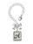 Silver Plated Pebble Border Initial - A - Bow Charm Accessory for Tumblers and Thermal Cups