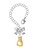 Gold-tone Large Boxing Glove - Bow Charm Accessory for Tumblers and Thermal Cups