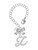 Silver Plated Small Gelato Script Initial - Z - Bow Charm Accessory for Tumblers and Thermal Cups