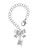 Silver Plated Tea Cup - Bow Charm Accessory for Tumblers and Thermal Cups