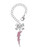 Silver Plated Large Hot Pink Crystal Lightning Bolt - Bow Charm Accessory for Tumblers and Thermal Cups