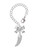 Silver Plated Large Crystal Tooth - Bow Charm Accessory for Tumblers and Thermal Cups