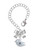 Silver Plated Little Bird Initial - N - Bow Charm Accessory for Tumblers and Thermal Cups