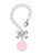 Silver Plated Small Pink Enamel Disc - Bow Charm Accessory for Tumblers and Thermal Cups