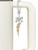 Gold-tone Large Clear Crystal Lightning Bolt - Bow Charm Accessory for Tumblers and Thermal Cups