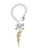 Gold-tone Large Clear Crystal Lightning Bolt - Bow Charm Accessory for Tumblers and Thermal Cups