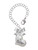 Silver Plated Large ''Sister'' Heart with Clear Crystal - Bow Charm Accessory for Tumblers and Thermal Cups