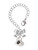 Silver Plated Hand Print Heart - Bow Charm Accessory for Tumblers and Thermal Cups