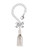 Silver Plated Small Tassel - Bow Charm Accessory for Tumblers and Thermal Cups