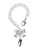 Silver Plated Mini Black Running Shoe - Bow Charm Accessory for Tumblers and Thermal Cups
