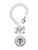 Silver Plated Domed Black LVT - Bow Charm Accessory for Tumblers and Thermal Cups