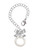 Silver Plated Hammered Karma Ring - Bow Charm Accessory for Tumblers and Thermal Cups