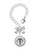 Silver Plated Domed Black CVT - Bow Charm Accessory for Tumblers and Thermal Cups