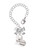Silver Plated Large True Love Waits Heart - Bow Charm Accessory for Tumblers and Thermal Cups