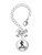 Silver Plated Domed Jazz Girl with Hat - Bow Charm Accessory for Tumblers and Thermal Cups