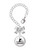 Silver Plated Domed Contemporary Dance Splits - Bow Charm Accessory for Tumblers and Thermal Cups