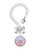 Silver Plated Domed Multi Color DSN - Bow Charm Accessory for Tumblers and Thermal Cups