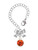Silver Plated 10mm Orange Crystal Drop - Bow Charm Accessory for Tumblers and Thermal Cups