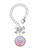 Silver Plated Domed Multi Color DDS - Bow Charm Accessory for Tumblers and Thermal Cups