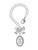 Silver Plated Walk with Jesus Oval - Bow Charm Accessory for Tumblers and Thermal Cups