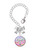 Silver Plated Domed Multi Color OT - Bow Charm Accessory for Tumblers and Thermal Cups