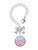 Silver Plated Domed Multi Color DH - Bow Charm Accessory for Tumblers and Thermal Cups