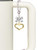 Gold-tone Heart with 3 AB Crystals - Stronger Braver Smarter - Bow Charm Accessory for Tumblers and Thermal Cups