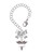 Silver Plated Engravable Caduceus - Bow Charm Accessory for Tumblers and Thermal Cups