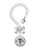 Silver Plated Domed Black CNM - Bow Charm Accessory for Tumblers and Thermal Cups