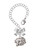Silver Plated Loved Elephant with Baby - Bow Charm Accessory for Tumblers and Thermal Cups