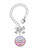 Silver Plated Domed Multi Color DMD - Bow Charm Accessory for Tumblers and Thermal Cups