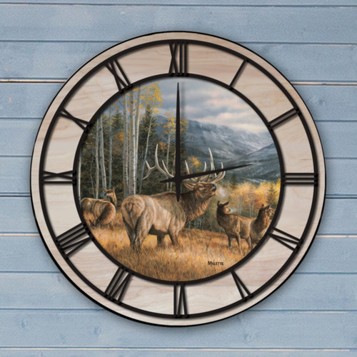 Meadow Music Elk Wall Clock