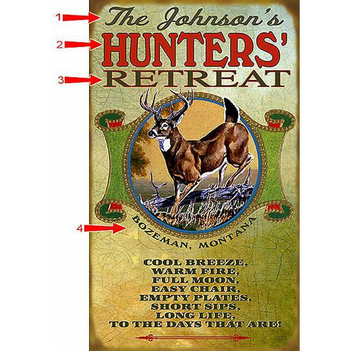 Deer Hunters Sign - 28 x 48