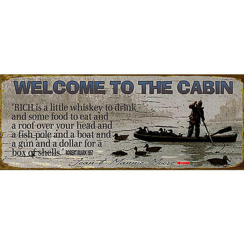 Welcome Cabin Sign - 17 x 44