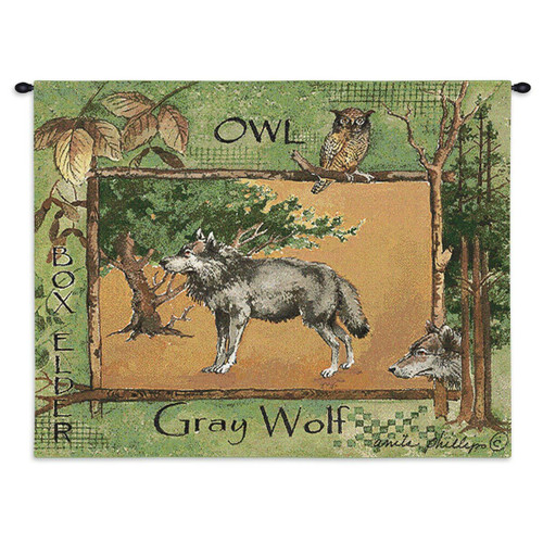 Gray Wolf Wall Tapestry