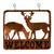 Deer Duo Metal Welcome Sign