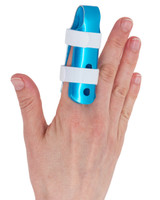 Aluminium 'Sugar Tong Finger Splint | In Use, Top View | Physical Sports First Aid