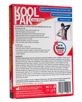 KoolPak Heat Patches | Pack Shot, Rear | Physical Sports First Aid