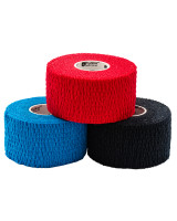 Tearable EAB Thumb Tape | Group Shot Showing Red, Blue and Black Tapes | Physical Sports First Aid