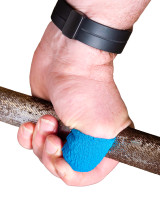 Tearable EAB Thumb Tape | Blue Version Shown in use as Thumb Tape for Hook Grip of Barbell | Physical Sports First Aid