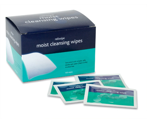 Reliwipe Moist Cleansing Wipes, box of 100 | Wound Wipes | Physical Sports First AId