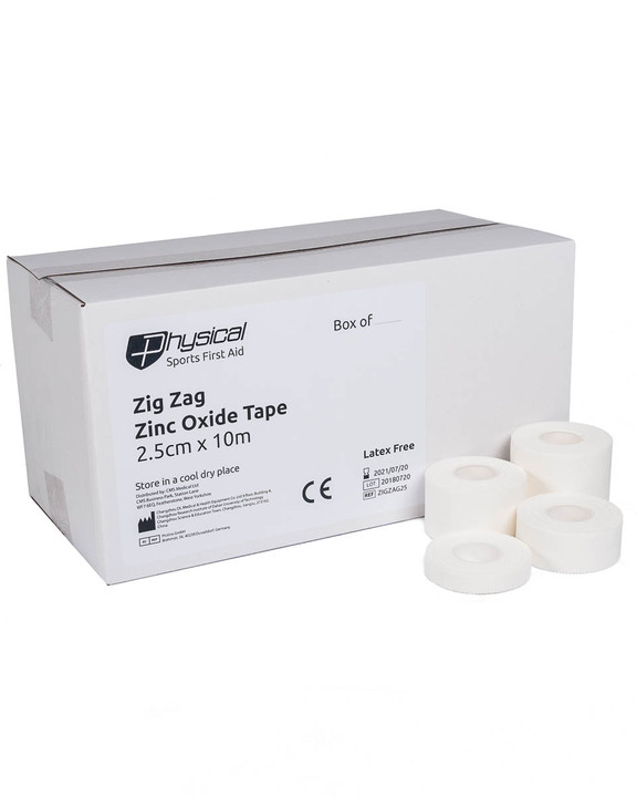 Zig Zag Zinc Oxide Tape | Bulk Case Quantity | Physical Sports First Aid