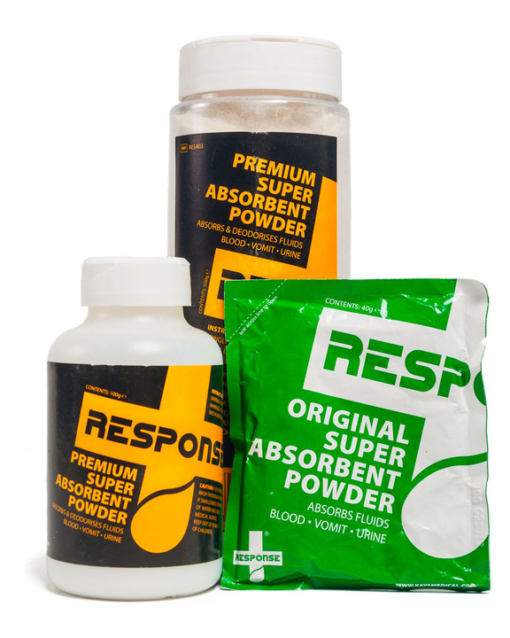 Response Super Absorbent Powder | Group Shot | Physical Sports First Aid