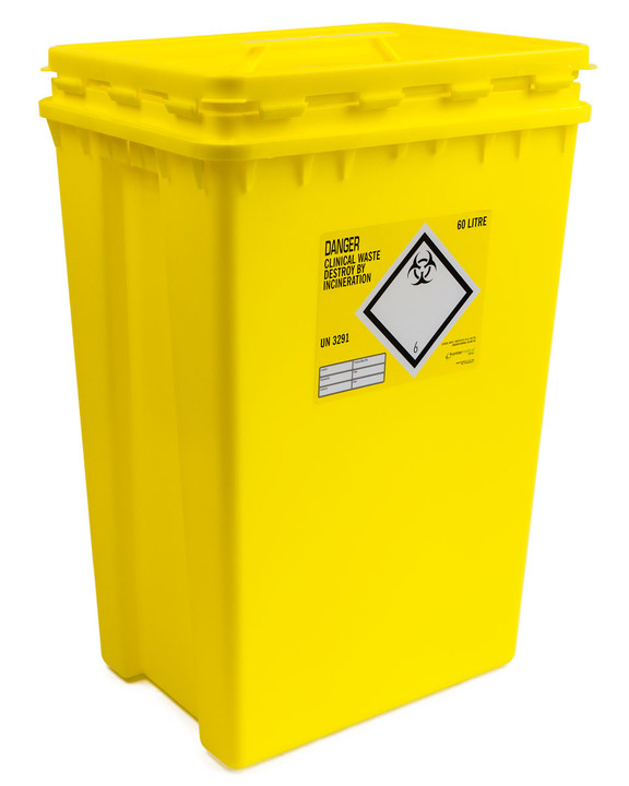 Sharpsafe Clinical Waste Bin 60l | Physical Sports First Aid